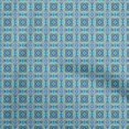 thumbnail image 1 of oneOone Polyester Spandex Aqua Blue Fabric Tribal Sewing Material Print Fabric By The Yard 56 Inch Wide, 1 of 4