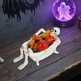thumbnail image 7 of Halloween Skeleton in Bathtub Figurine, Spooky Resin Skeleton Statue for Haunted House Party Decor, Unique Tabletop Ornament, 7 of 7