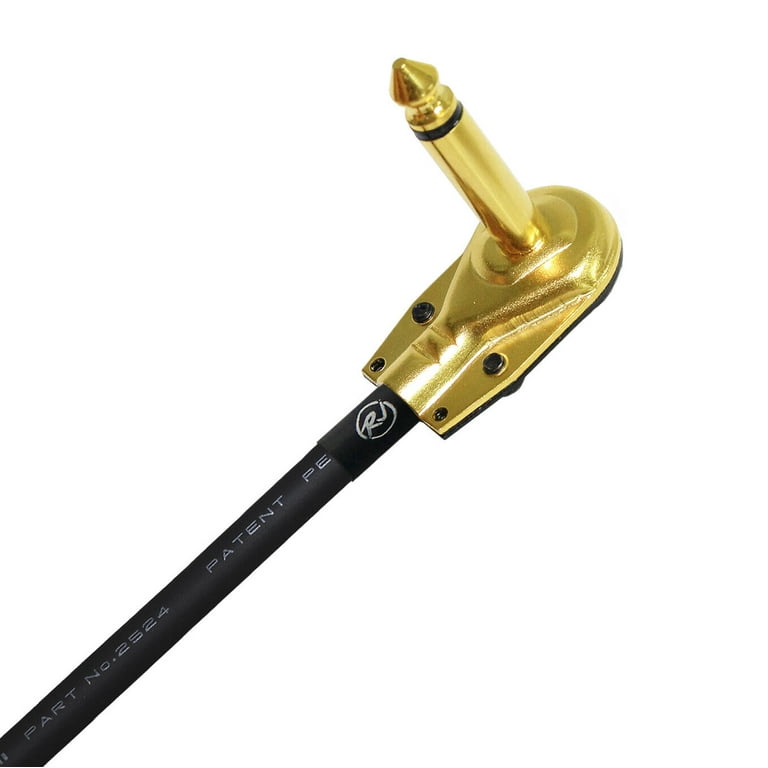 2 Ft S-Shape Guitar Pedal Patch Cable - Mogami 2524 Low Noise With Gold Pancake Connectors For Pedal Boards
