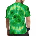 thumbnail image 3 of T Shirt For Men Sportswear For Male Green Tie Dye Novelty Abstract Print Summer Tees O Neck Awesome, 3 of 7