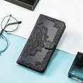 thumbnail image 7 of SaniMore for T-Mobile REVVL V+ 5G 6.8" Wallet Case with Embossed Mandala PU Leather Flip Protection Wrist Strap Credit Card Holder Kickstand Shockproof Case for T-Mobile REVVL V+ 5G, Black, 7 of 7