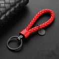thumbnail image 2 of Key Chains Handwoven Leather Keychain Simple Car Key Chain Accessories Keychain Gift for Men and Women Father‘s Day, 2 of 6
