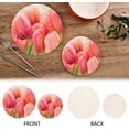 thumbnail image 4 of Coolnut Pink Tulip Flowers Pot Holder Set of 2, Heat Resistant Round Cotton Hot Pads Table Mats Trivets for Hot Dishes/Pot/Bowl/Teapot/Hot Pot Holders, 7"+ 9", 4 of 6