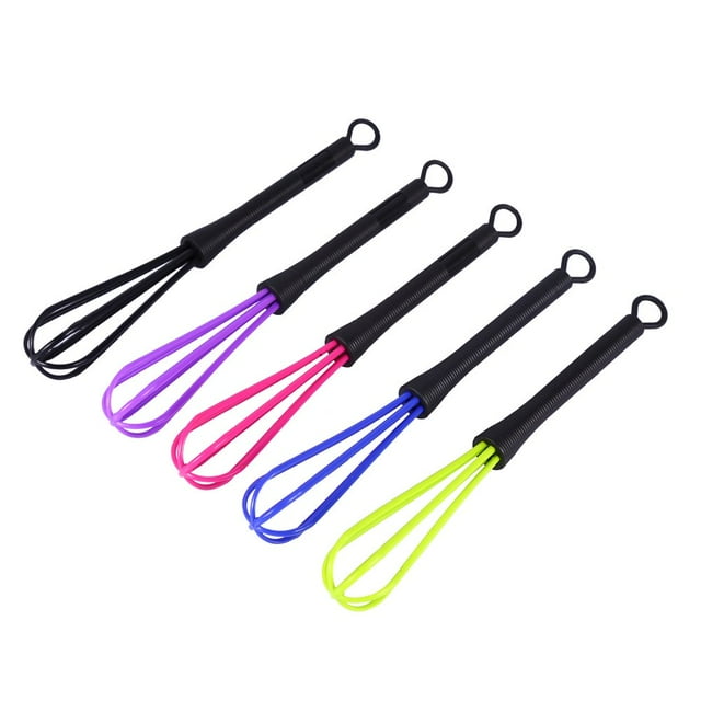 Batidor mezclador de plástico para teñir el cabello en crema, 5 unidades, colores aleatorios