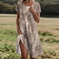 thumbnail image 1 of WILLBEST Vestidos Dama Vestido Casual de Verano para Mujer Vestido de Playa Bohemio Línea A Cuello Redondo Manga Corta Fluido Cómodo Uso Diario Traje de Vacaciones XXXGrande, 1 of 3