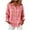 Pink, variant on Womens Tops Long Sleeve Plaid Solid Causal Button Blouse T-Shirt Summer Blouses,Blouse for Women Red S