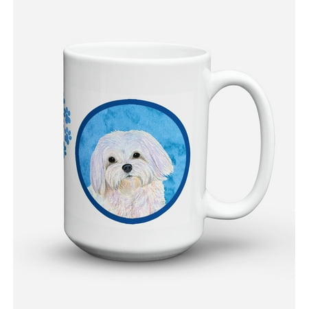 Maltese Dishwasher Safe Microwavable Ceramic Coffee Mug 15 ounce SS4758