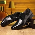 thumbnail image 2 of Men's Two-Tone Brown Leather Wingtip Brogue Oxford Dress Shoes, 2 of 8