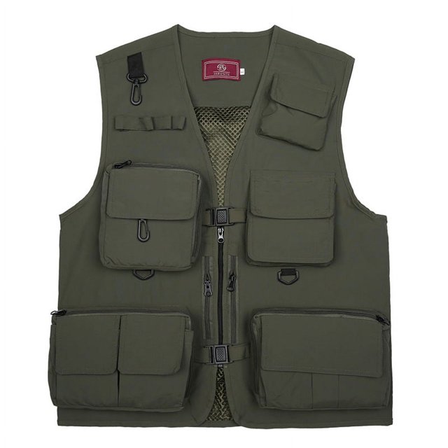 Chaleco multibolsillos para hombre, chaleco para deportes al aire libre, pesca, reportero, fotografía, chaleco informal para hombre voluntario
