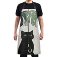 thumbnail image 4 of Yayeee Chief Kitchen Apron with Pockets for Cooking Water Resistant Unisex Adjustable Neck Strap, Black Cat Umbrella, 4 of 7