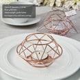 thumbnail image 2 of 72 Geometric design rose gold metal tealight candle holder from fashioncraft, 2 of 5