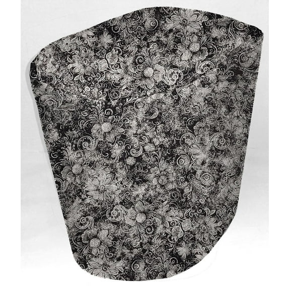 Floral Garden Food Processor Cover by Penny's Needful Things (Small, Black & Gray)