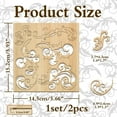 thumbnail image 2 of 1 Set 2 Set Leafy Swirls Embellishments for Crafting 5.7x6 Inch 12pcs Curved Vine Laser Cut Chipboard Embellishments for Card Making and Scrapbooking, 2 of 9