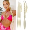 thumbnail image 5 of SEGO Real Long Braided Ponytail Hair Extensions as Human Straight Wrap Around Pony Tail Natural Soft Synthetic Hair Piece for Women, 5 of 9