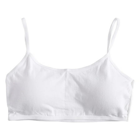 

SEFUONI Teen Girls Soft Underwear Thin Strap Bra Vest Children Padded Underclothes