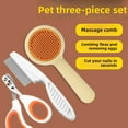 thumbnail image 2 of Baoyemes 3Packs Pet Grooming Kit, Nail Clipper, Deshedding Brush & Flea Comb – All-in-One Essential Tools for Dogs & Cats, Safe & Easy Grooming Supplies for Healthy Fur & Skin, 2 of 7