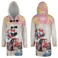 thumbnail image 3 of Vintage Patriotic Newfoundland 4th of July Independence Memorial Day All Over Print 3D Hooded Duffle Toggle Coat Newfie Dog Lover Gifts - 01006, 3 of 6
