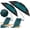 Hunter Green / Black - 2 pack, variant on 2 Pack 48.6 Inch Double Canopy Clamp Umbrella with UPF50+ Shade, 360 Degree Adjustable, Portable for Beach Chair Patio Golf Cart Camping