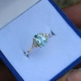 thumbnail image 3 of Natural Aquamarine Ring- Silver oval Cut Gemstone Engagement Ring For Women- Dainty Promise Ring- March Birthstone Anniversary Gift for her, 3 of 3