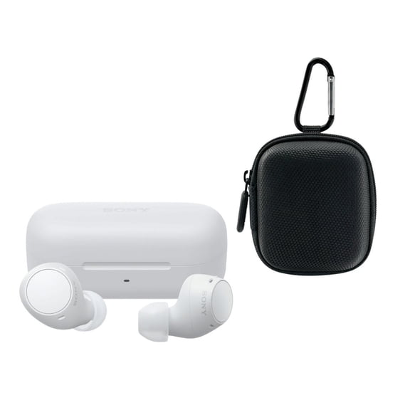 Sony WF-C510 Truly Wireless Earbuds with Up To 11 Hours Battery Life (White) Bundle with Earphone Case (2 Items)