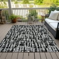 thumbnail image 6 of Addison Rugs Chantille Indoor/Outdoor Transitional Lines Black Washable Rectangle Rug, 3' x 5', 6 of 6