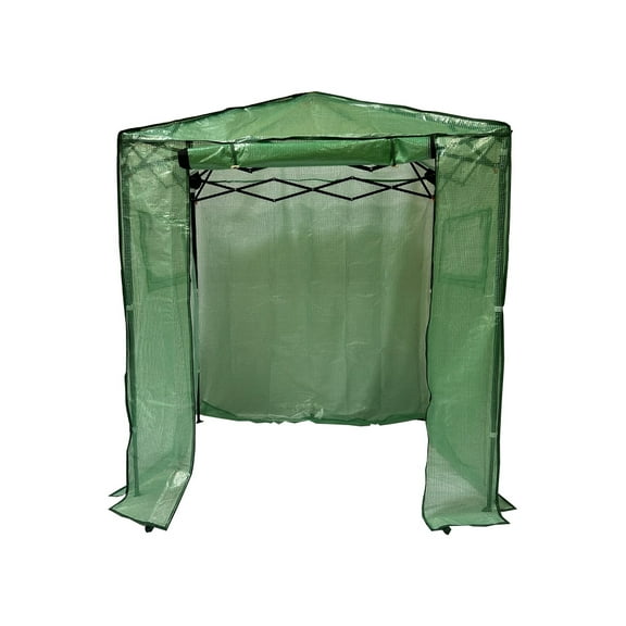 Garden Winds Custom Fit Replacement Cover Compatible with The Eagle Peak 6' x 4' Portable Walk In Instant Pop Up Greenhouse Zipper Entry Doors 2 Mesh Side Windows - PE Fabric - Green