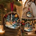 thumbnail image 2 of 2026 Christmas Home Party Decoration Christmas Ornament Flat Acrylic Winter Woodlands Deer And Bunny Snow Forest Hanging Holiday Gift Keepsake Decor For Christmas Tree Wreath, 2 of 7