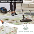 thumbnail image 5 of Green Floral Outdoor Rug for Patio/Deck/Porch, Non-Slip Large Area Rug 4 x 6 Ft, Spring Flowers Botanical Gray and White Plaid Indoor Outdoor Rugs Washable Area Rugs, Camping Rug Carpet Runner, 5 of 8