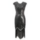 thumbnail image 1 of Vestido vintage de mujer de 1920 con lentejuelas y borlas de cuentas, vestido de banquete ligero de lujo para fiesta de cóctel y noche, 1 of 6