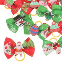HONITANO 30Pcs Pet Dog Hair Accessories Assorted Color Cloth Holiday Hair Bands For Everyday Wear
