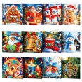 thumbnail image 1 of Tarjeta Felicitación Jadeo Diamante Con Forma Especial Papá Noel Navideño 12 Uds., 1 of 9