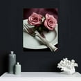 thumbnail image 4 of GOSMITH  Pink Rose Canvas Wall Art for Living Room Decor Modern Flower with Wine Cup Candles Prints Pictures Kitchen Bathroom Paintings Home Decorations Lover Gift, 4 of 4