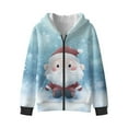 thumbnail image 2 of POLERO Little & Big Girls Zip Up Hoodie Cute Santa Claus Print Long Hoodies Jacket for Girl, Kids Christmas Full Zipper Hooded Fashion Sweatshirt, Size S, 2 of 8