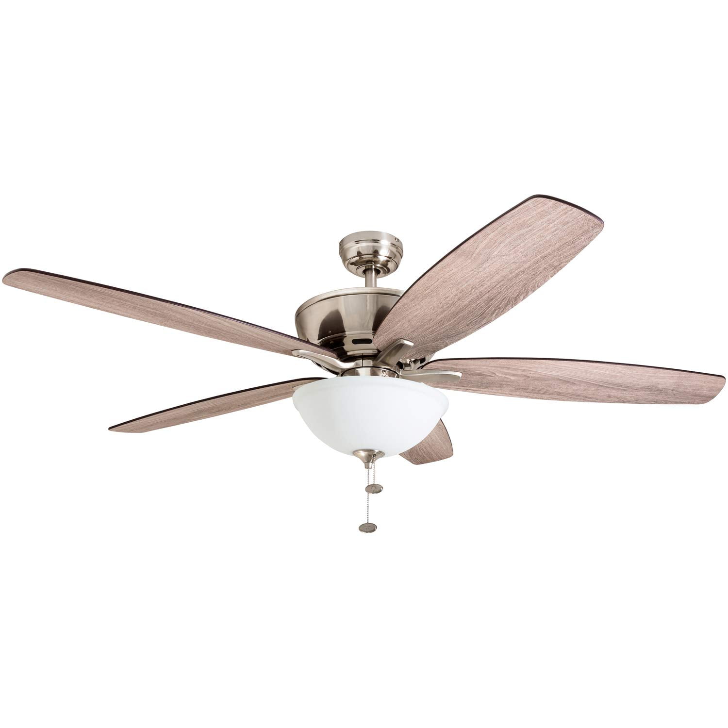 Prominence Home Denon 60" Nickel Large Room Ceiling Fan with 5 Blades
