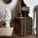thumbnail image 5 of Organizador de caja de joyería, decoración de simulación de libros, libro falso de estilo vintage, accesorio de escritorio de oficina, adornos de decoración del hogar, base de madera de 2, 5 of 8