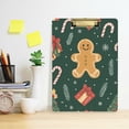 thumbnail image 2 of FORMRS Acrylic Clipboard with Low Profile Clip Standard A4 Letter Size, 12.5" x 9", Brown Christmas Gingerbread, 2 of 8