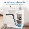 thumbnail image 2 of DEYGIA Tilt Out Trash Cabinet 10 Gallon, Trash Can Cabinet with 2 Storage Areas for Kitchen, Living Room, Bathroom, Freestanding Trash Cabinet with Hideaway Drawer, 2 of 7