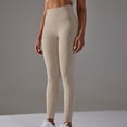 thumbnail image 6 of Riforla Womens Leggings Seamless Knitted Dot Jacquard High Waisted Lifting Yoga Running Fitness Pants for Women Beige S, 6 of 7