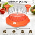 thumbnail image 2 of 10" Pro Chicken Shredder Tool Twist Large for Kitchen, BPA-Free Food-Safe Meat Grinder, Visible Chicken Breast Meat Shredder with Strong Anti-Slip Bottom & Ergonomic Handle, Orange, 2 of 16