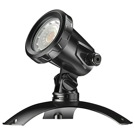 LED Underwater Pond Light, Outdoor Waterproof Garden Spotlight, Warm Light, 3W, Submersible Landscape Lighting,196.85 IN / 5 Meter Power Cord, Includes Stake and Base for Pool and Garden Use