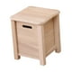 thumbnail image 3 of Taburete de almacenamiento de madera Taburete pequeño para el hogar Decoración Artesanía con forma redondeada 30cmx30cmx35cm, 3 of 9