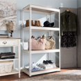 thumbnail image 2 of Baxton Studio WR10-White-Shelf Cody White Metal 4-Shelf Multipurpose Shelving Rack, 2 of 7