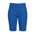 thumbnail image 6 of BVnarty Women’s High-Waist Solid Knee-Length Biker Shorts With Slit Hem And Side Pockets For Golf Games And Daily City Commutes Blue S, 6 of 6