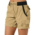 thumbnail image 2 of ZyeKqe Cargo Shorts for Women Drawstring High Waisted Outdoor Hiking Shorts Rolled up Casual Summer Shorts, 2 of 6