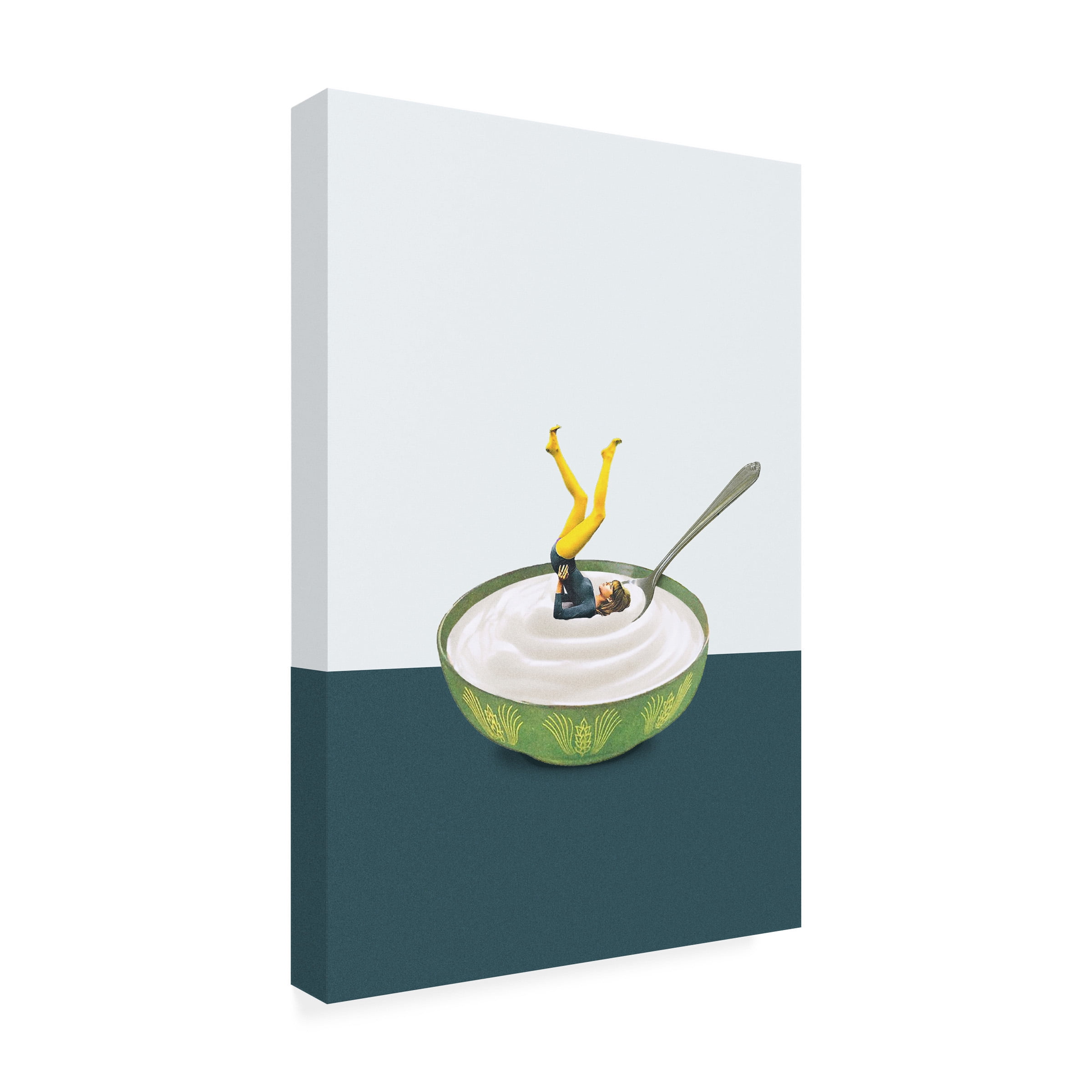 Trademark Fine Art Maarten Leon Yoga In My Yogurt Canvas Wall Art