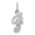 thumbnail image 1 of 14k White Gold Dainty Letter F Initial Name Monogram Necklace Pendant Charm, 1 of 8