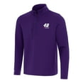 thumbnail image 2 of Men's Antigua  Purple Alex Bowman Insider Quarter-Zip Top, 2 of 3