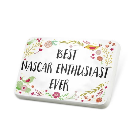 Nascar Border - Porcelein Pin Happy Floral Border Nascar Enthusiast Lapel Badge – NEONBLOND