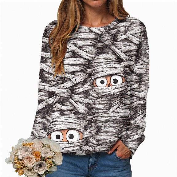 Godom Halloween Womens Sweatshirts Pumpkin Graphic 2025 Fall Long Sleeve Shirts Crewneck Lightweight Casual Pullover Tops