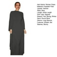 thumbnail image 7 of Women Evening Dress Dolman Sleeves Skinny Cape Type Pure Color O Neck Long Sleeves Sheath Prom Cocktail Dinner Special Events Maxi Dress, 7 of 7